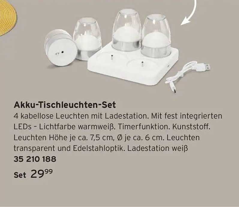 Akku-Tischleuchten-Set