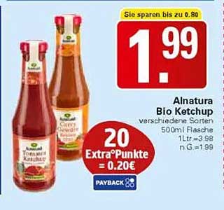 Alnatura Bio Ketchup verschiedene Sorten 500ml Flasche