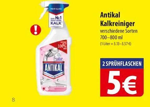 Antikal Kalkreiniger verschiedene Sorten 700–800 ml
