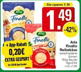 Arla Finello Reibekäse verschiedene Sorten