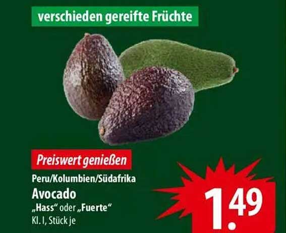 Avocado "Hass" oder "Fuerte" - Preiswert genießen