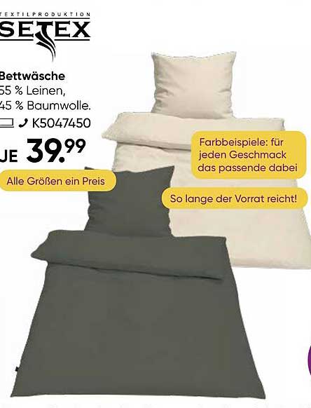 Bettwäsche SETEX - 65% Leinen, 45% Baumwolle