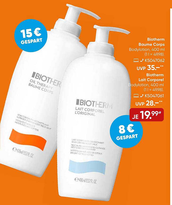 Biotherm Baume Corps Bodylotion, 400 ml - Nur 19,99 €