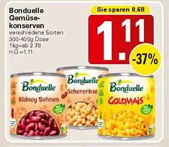 Bonduelle Gemüsekonserven - Verschiedene Sorten (300-400g Dose)