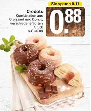 Crodots - Kombination aus Croissant und Donut, verschiedene Sorten