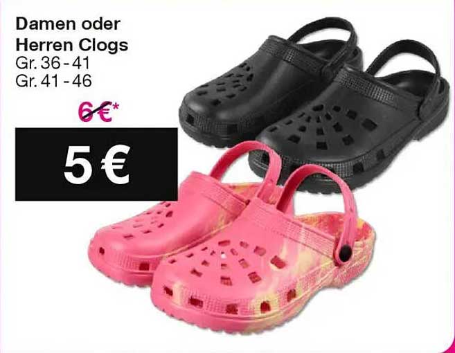 Damen oder Herren Clogs in verschiedenen Farben und Größen
