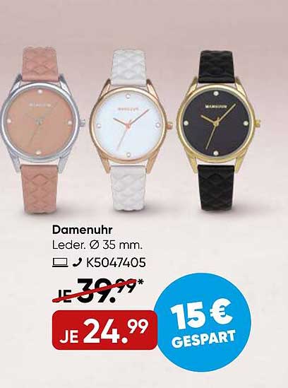 Damenuhr Leder Ø 35 mm
