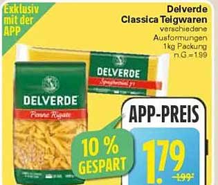 Delverde Classica Teigwaren, verschiedene Ausführungen, 1kg Packung