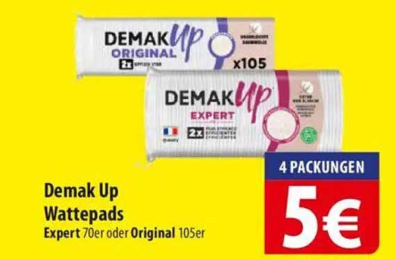 Demak Up Wattepads Expert 70er oder Original 105er