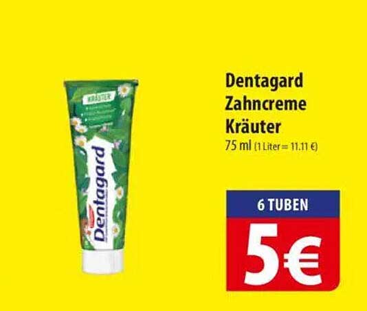 Dentagard Zahnpasta Kräuter 75 ml (6 Tuben)