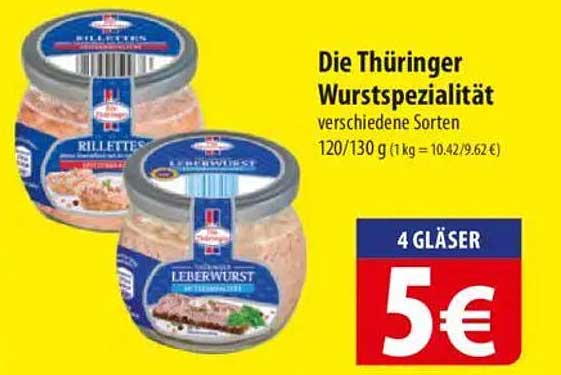 Die Thüringer Wurst Spezialität - verschiedene Sorten