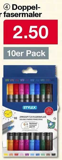Doppelspitz-Faser-Maler 10er Pack