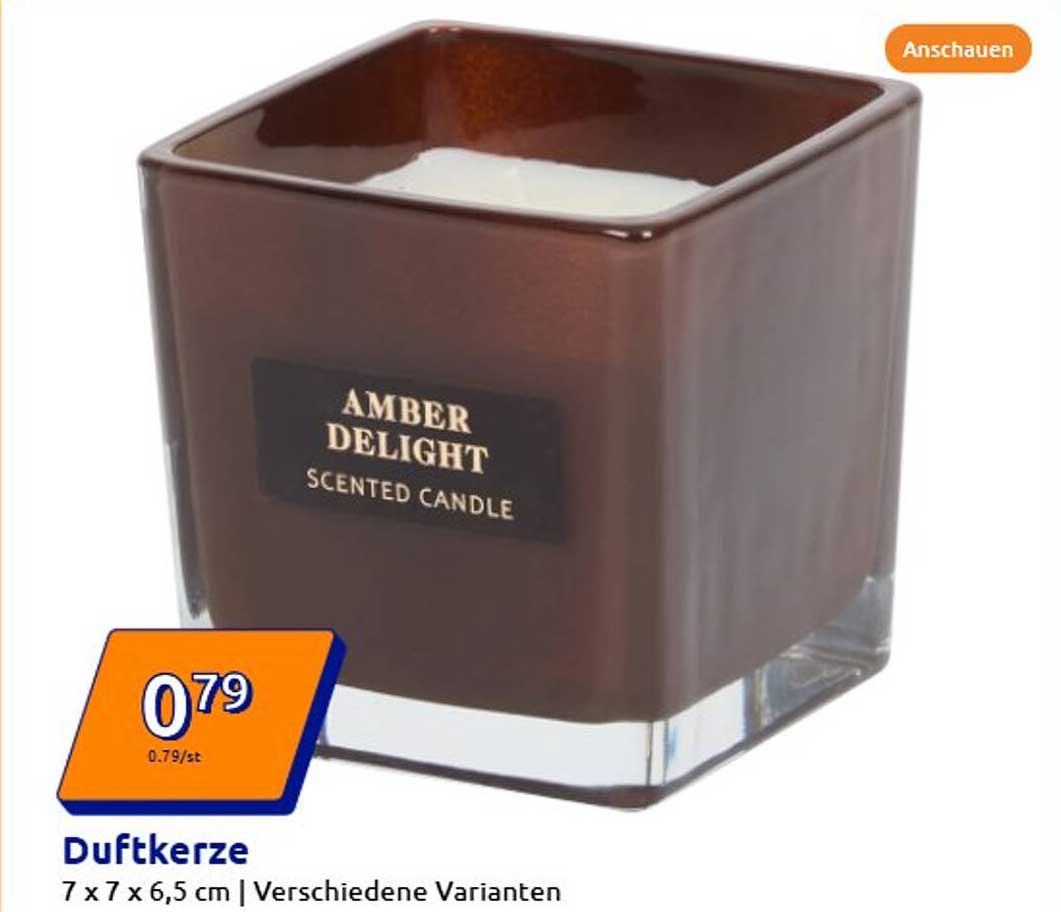 Duftkerze Amber Delight 7 x 7 x 6,5 cm