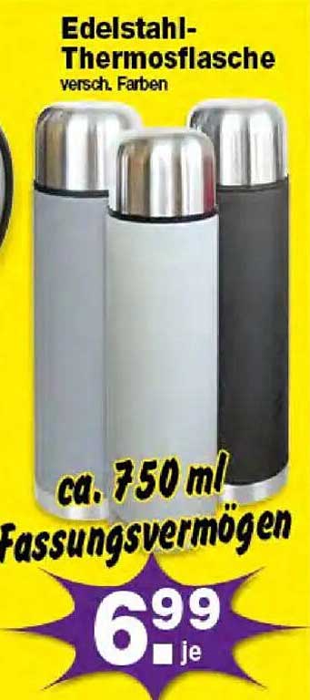 Edelstahl-Thermosflasche - verschiedene Farben