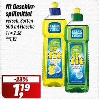 FIT Geschirrspülmittel 500 ml - versch. Sorten