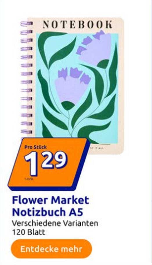Flower Market Notizbuch A5