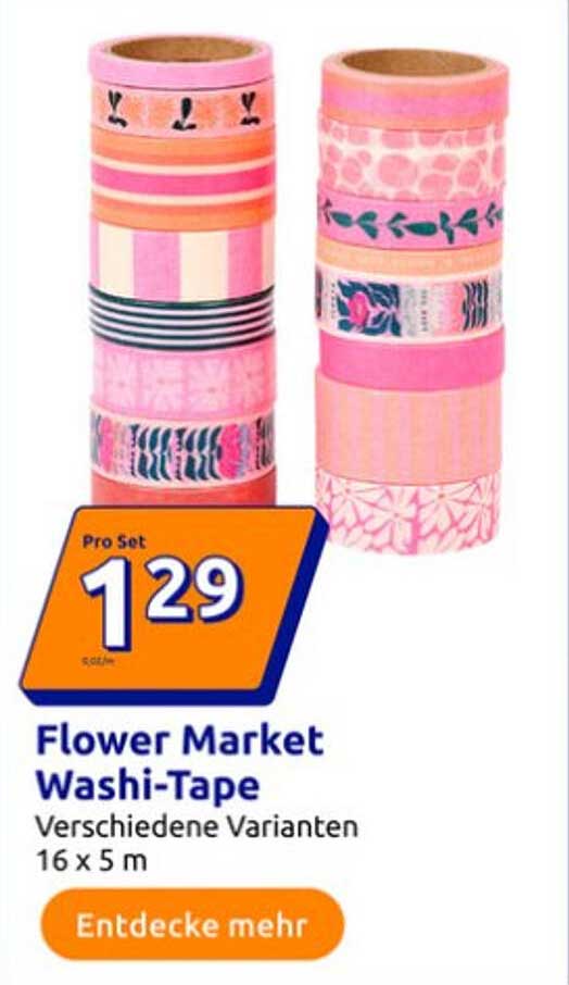 Flower Market Washi-Tape in verschiedenen Varianten