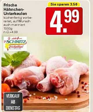 Frische Hähnchen-Unterkeulen