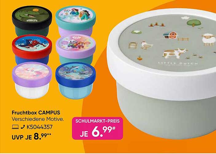 Fruchtbox CAMPUS - verschiedene Motive