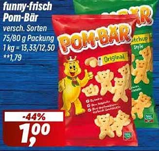 funny-frisch Pom-Bär versch. Sorten 75/80 g