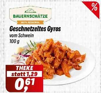 Geschnetztes Gyros vom Schwein – 100 g
