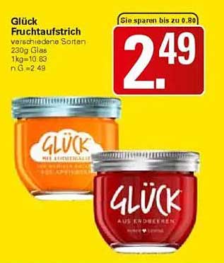 Glück Fruchtaufstrich - Verschiedene Sorten