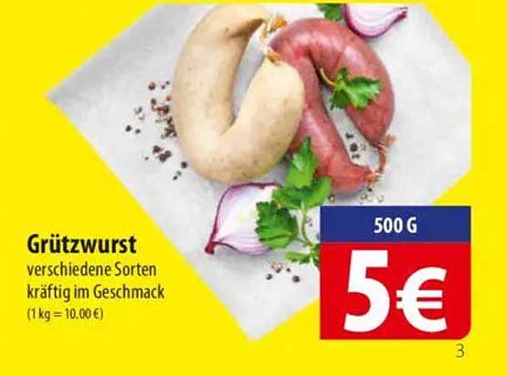 Grützwurst verschiedene Sorten kräftig im Geschmack