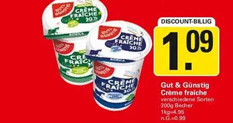 Gut & Günstig Crème fraîche 200g Becher