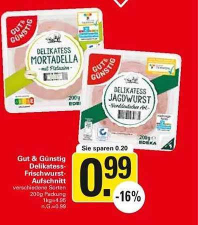 Gut & Günstig Delikatess-Frischwurst-Aaufschnitt