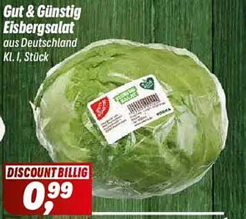 Gut & Günstig Eisbergsalat aus Deutschland Kl. I, Stück
