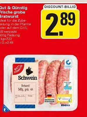 Gut & Günstig Frische grobe Bratwurst