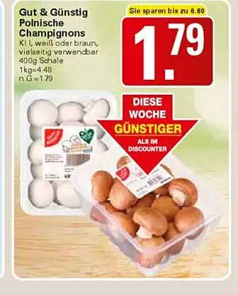 Gut & Günstig Polnische Champignons 400g