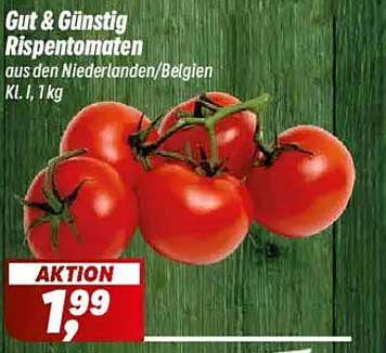 Gut & Günstig Rispentomaten aus den Niederlanden/Belgien, 1 kg