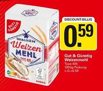 Gut & Günstig Weizenmehl Typ 405 1000g