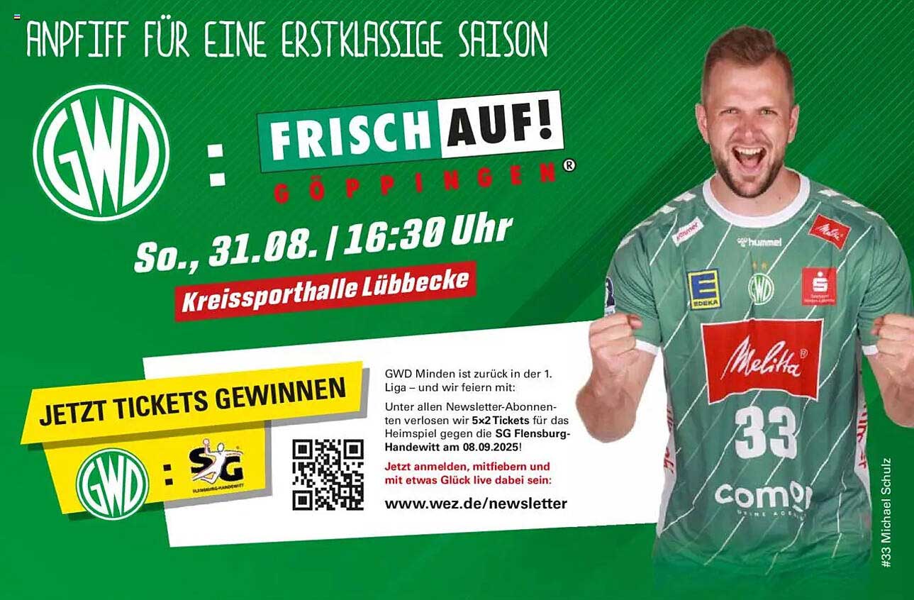 GWD Minden gegen FRISCH AUF! Göppingen - Anpfiff für eine erstklassige Saison
