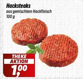 Hacksteaks aus gemischtem Hackfleisch 100 g