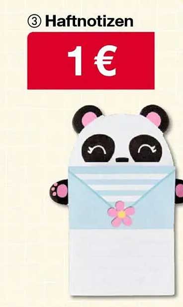 Haftnotizen mit Panda-Motiv
