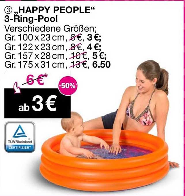 "HAPPY PEOPLE" 3-Ring-Pool