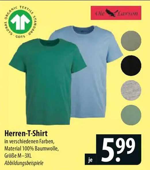 Herren-T-Shirt in verschiedenen Farben