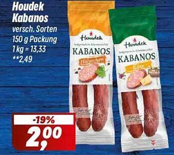 Houdek Kabanos - Verschiedene Sorten 150 g Packung