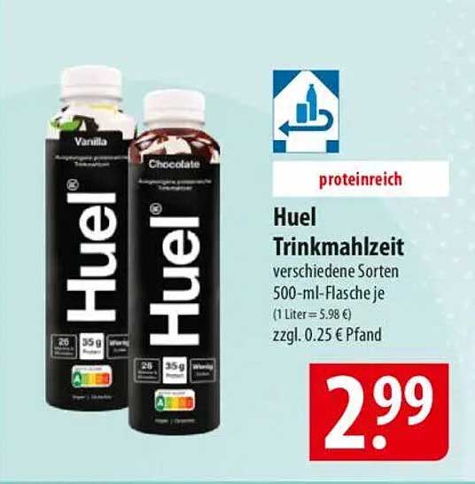 Huel Trinkmahlzeit - verschiedene Sorten 500-ml-Flasche