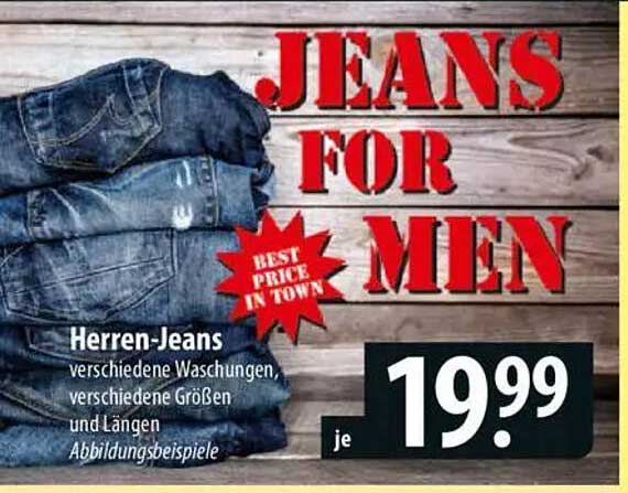 JEANS FOR MEN - Herren-Jeans in verschiedenen Waschungen, Größen und Längen