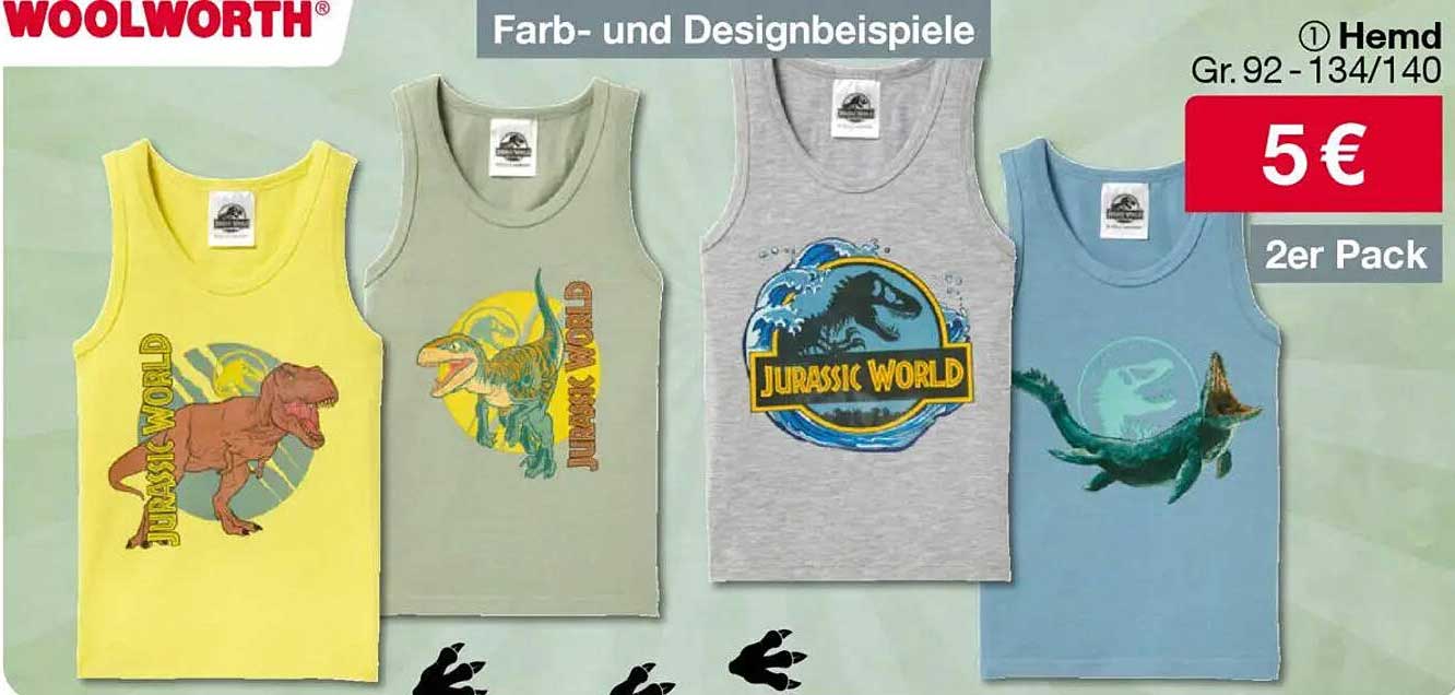 Jurassic World Hemden 2er Pack für Kinder