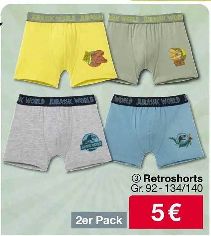 Jurassic World Retroschorts im 2er Pack