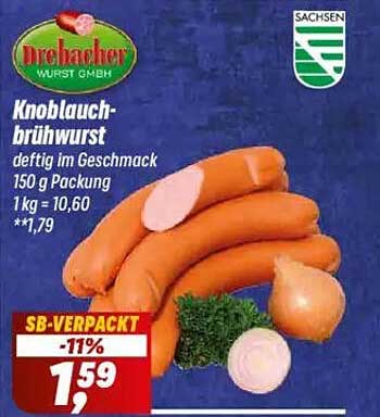 Knoblauchbrühwurst 150 g - Deftiger Genuss