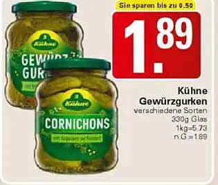 Kühne Gewürzgurken 330g Glas