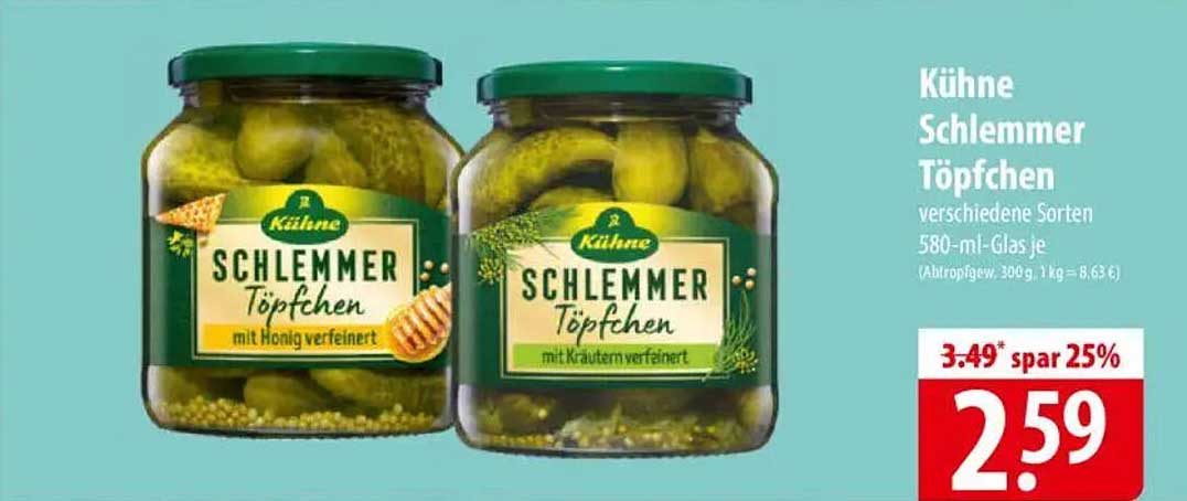 Kühne Schlemmer Töpfchen - verschiedene Sorten 580-ml-Glas