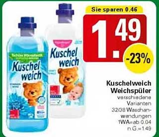 Kuschelweich Weichspüler verschiedene Varianten