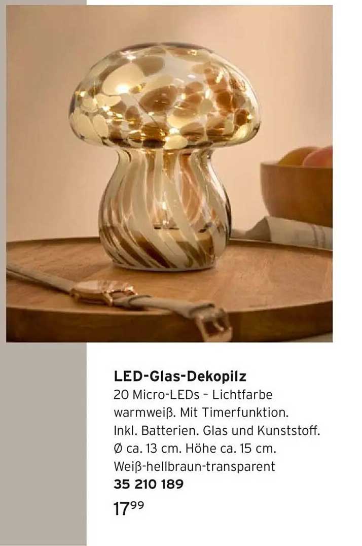 LED-Glas-Dekopilz