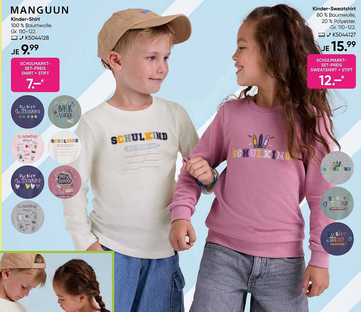 MANGUUN Kinder-Shirt und Kinder-Sweatshirt